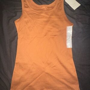 COPY - A New Day Orange Fitted Sleeveless Tank Top